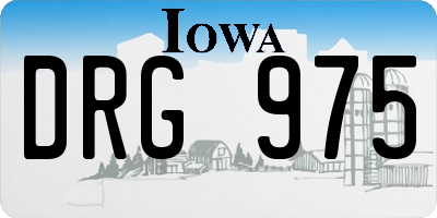 IA license plate DRG975