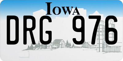 IA license plate DRG976