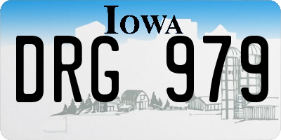 IA license plate DRG979
