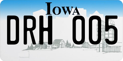 IA license plate DRH005