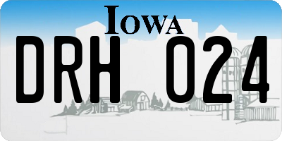 IA license plate DRH024