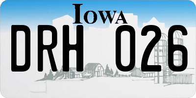 IA license plate DRH026