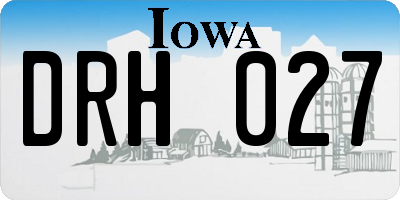 IA license plate DRH027