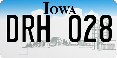 IA license plate DRH028