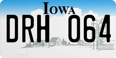 IA license plate DRH064
