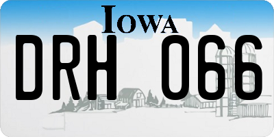 IA license plate DRH066