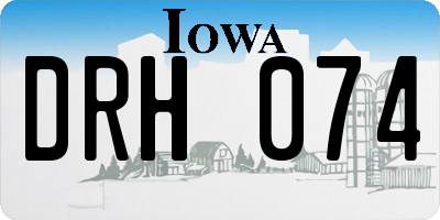 IA license plate DRH074
