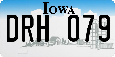 IA license plate DRH079