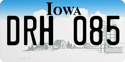 IA license plate DRH085
