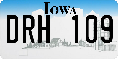 IA license plate DRH109