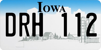 IA license plate DRH112