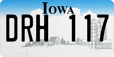 IA license plate DRH117