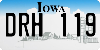 IA license plate DRH119