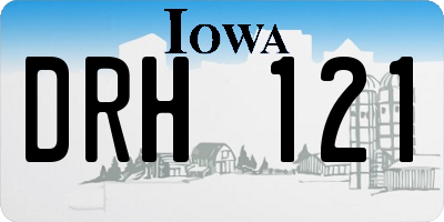 IA license plate DRH121