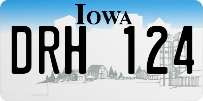 IA license plate DRH124