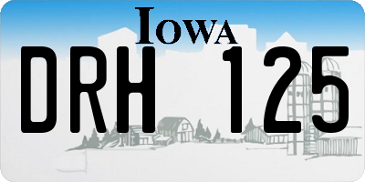 IA license plate DRH125