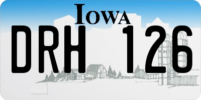 IA license plate DRH126