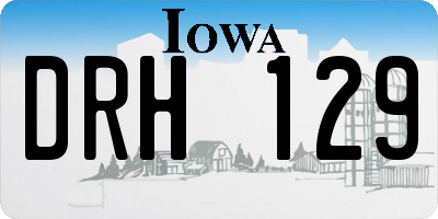IA license plate DRH129