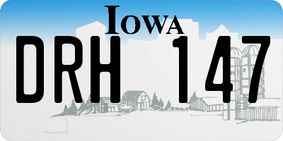 IA license plate DRH147