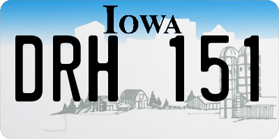IA license plate DRH151