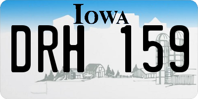 IA license plate DRH159