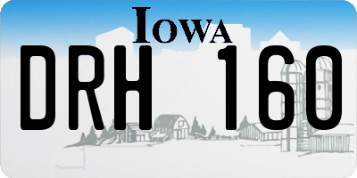 IA license plate DRH160