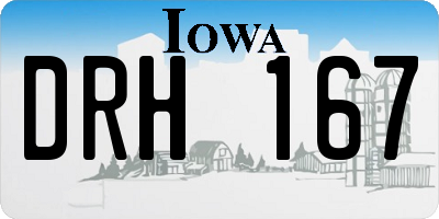 IA license plate DRH167