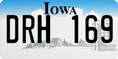 IA license plate DRH169