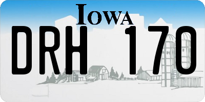 IA license plate DRH170