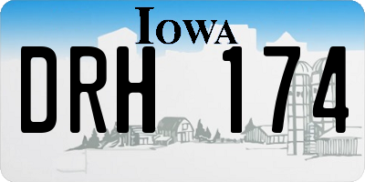 IA license plate DRH174