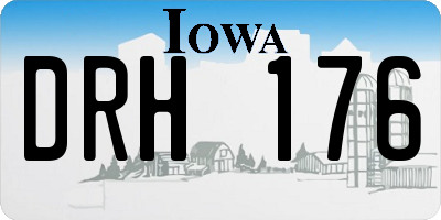 IA license plate DRH176
