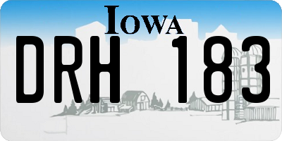 IA license plate DRH183