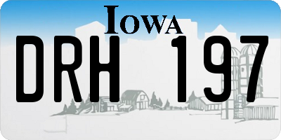 IA license plate DRH197