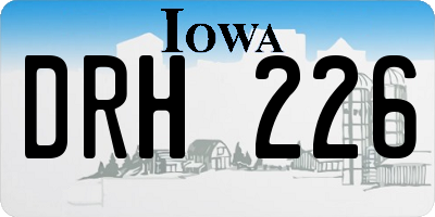 IA license plate DRH226