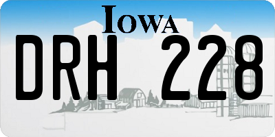 IA license plate DRH228