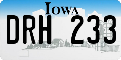 IA license plate DRH233