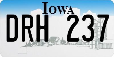 IA license plate DRH237
