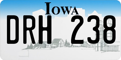 IA license plate DRH238