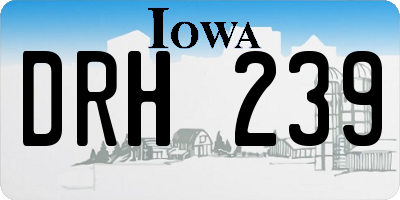 IA license plate DRH239