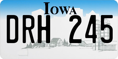 IA license plate DRH245