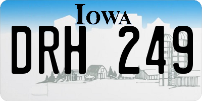 IA license plate DRH249