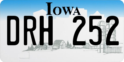 IA license plate DRH252