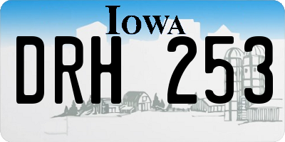 IA license plate DRH253