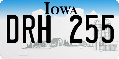 IA license plate DRH255