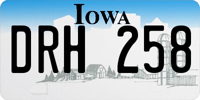 IA license plate DRH258