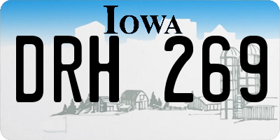 IA license plate DRH269