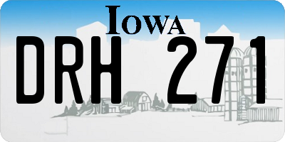 IA license plate DRH271