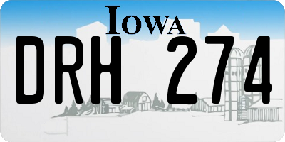 IA license plate DRH274