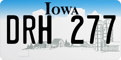 IA license plate DRH277
