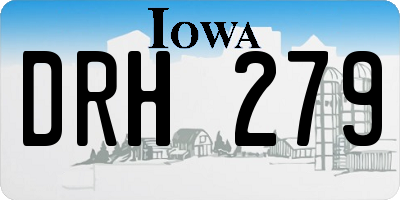 IA license plate DRH279